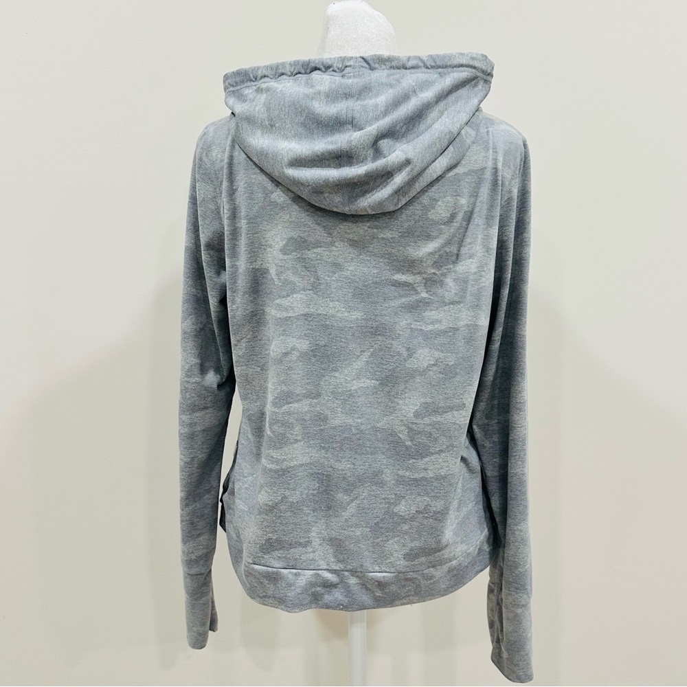 Vuori Hoodie Women Small Halo Essential VW226 Gray Camo Drawstring Top Soft Logo - Picture 4 of 9